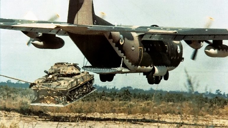 Sheridan by C-130 airdropped