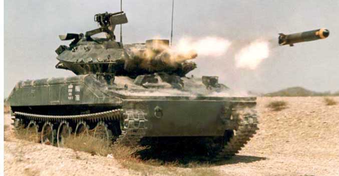 M551 firing a MGM-51 Shillelagh missile