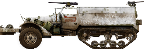 Soviet M2 Half-Track, northern front, winter 1943-44.